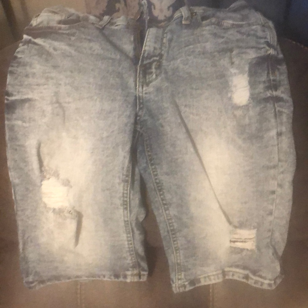 Light stone wash boys ripped jeans